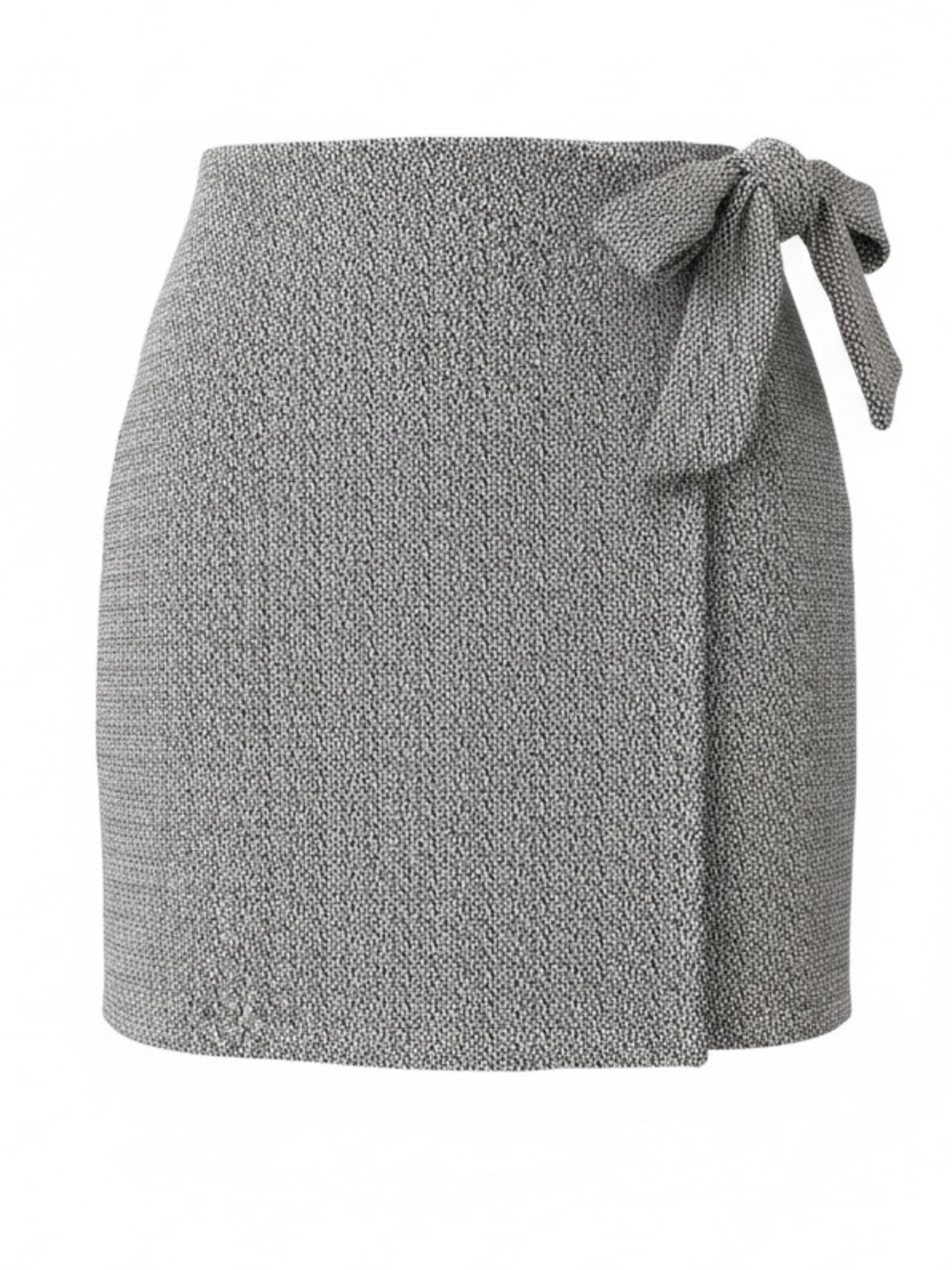 Loft NWT black/grey faux wrap skirt, small